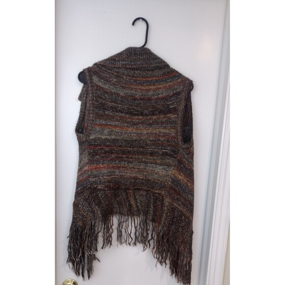 Cato EST. 1946 Collar Vest Sleeveless Western Fringe Open Front Boho Chic Size M - Picture 3 of 9